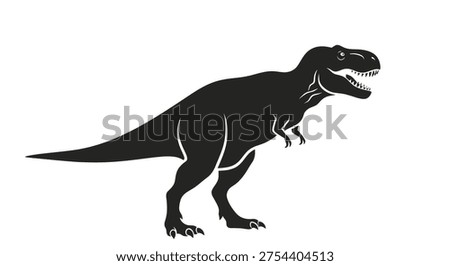 Silhouette of a dinosaur standing