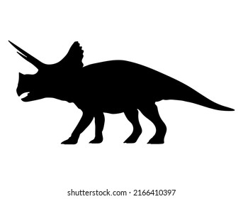 The silhouette of a dinosaur. Vector illustration isolated on a white background. Dinosaurs of the Jurassic period.