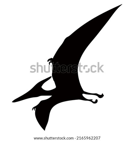The silhouette of a dinosaur. Vector illustration isolated on a white background. Dinosaurs of the Jurassic period. [[stock_photo]] © 