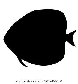 silhouette of discus fish, vector illustration