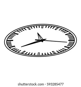 silhouette display stopwatch graphic icon flat vector illustration