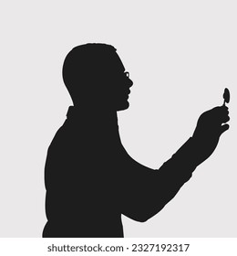 silueta de un doctor, doctor silhouette Vector
