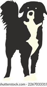 Silhouette Dog 1 illustration vector	