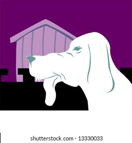 silhouette of a dog	