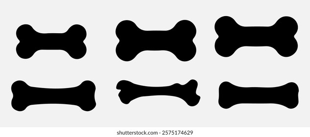 Silhouette of a Dog Bone, Perfect for Food and Treat Packaging Designs in Minimalist Style