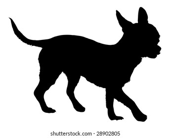 Cute Chihuahua Head Outline