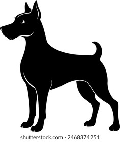 silhouette of a dog farm animal