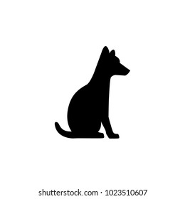 silhouette of a dog icon. Element of pet for mobile concept and web apps. Icon for website design and development, app development. Premium icon on white background