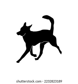 silhouette dog icon or logo isolated sign symbol vector illustration - high quality black style vector icons