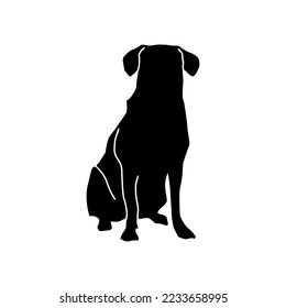 silhouette dog icon or logo isolated sign symbol vector illustration - high quality black style vector icons