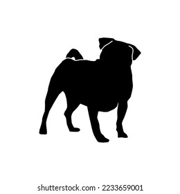 silhouette dog icon or logo isolated sign symbol vector illustration - high quality black style vector icons