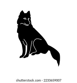 silhouette dog icon or logo isolated sign symbol vector illustration - high quality black style vector icons