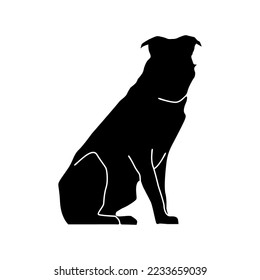 silhouette dog icon or logo isolated sign symbol vector illustration - high quality black style vector icons