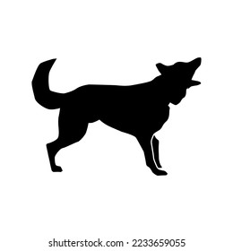 silhouette dog icon or logo isolated sign symbol vector illustration - high quality black style vector icons