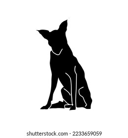 silhouette dog icon or logo isolated sign symbol vector illustration - high quality black style vector icons