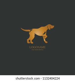 silhouette of dog logo