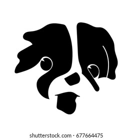 silhouette dog logo