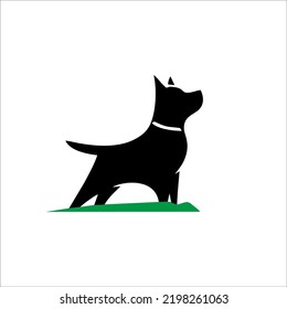 silhouette dog logo design for your t-shirt and identity