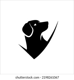 silhouette dog logo design for your t-shirt and identity