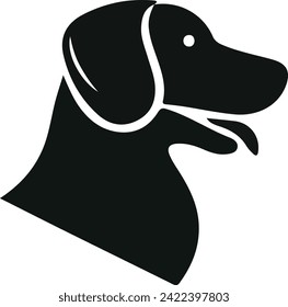 Silhouette dog logo vector design