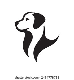 silhouette dog logo vector illustrations