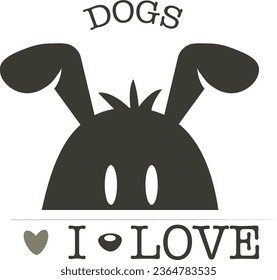 Silhouette of a dog in monochrome tones