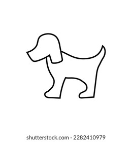 Silhouette of dog on white background