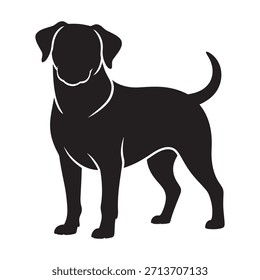 Silhouette of a Dog with Tail Up