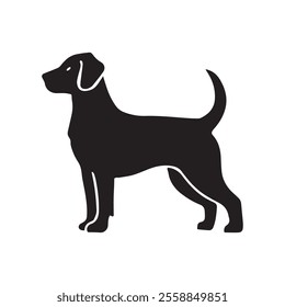 Silhouette dog vector art design 