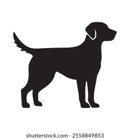 Silhouette dog vector art design 