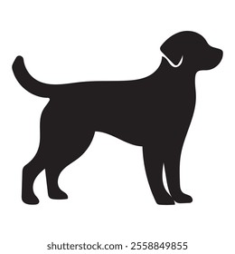 Silhouette dog vector art design 