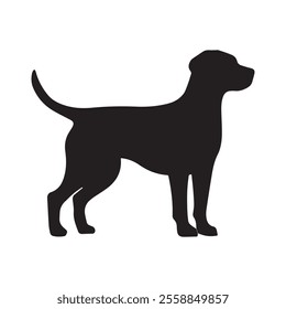 Silhouette dog vector art design 