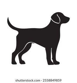 Silhouette dog vector art design 