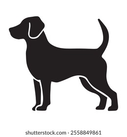 Silhouette dog vector art design 