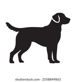 Silhouette dog vector art design 