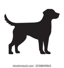 Silhouette dog vector art design 