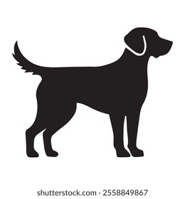 Silhouette dog vector art design 