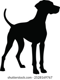 Silhouette eines Hundes, Vektordesign Kunst