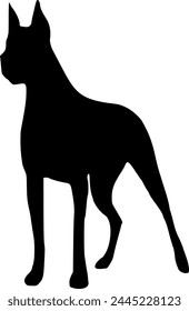 Silhouette of a dog. Vector graphics