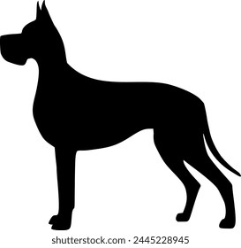 Silhouette of a dog. Vector graphics