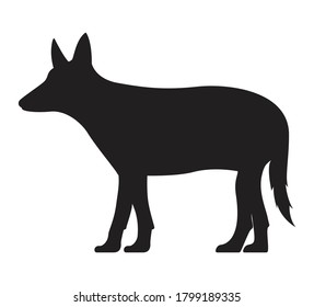 The silhouette of a dog. Vector illustration