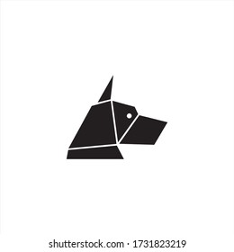 Silhouette dog vector ilustration black and white colour,simple and elegant