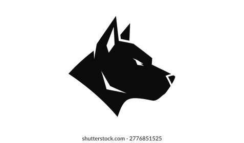 Silhouette of a dog's head profile