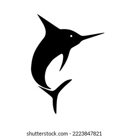 silhouette of a dolphin icon design