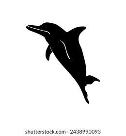 Silhouette of a dolphin vector illustration