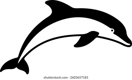 Silhouette dolphin vector illustration design  