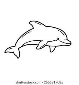 silhouette of a dolphin with a white background