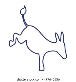 Silhouette with donkey kick behind