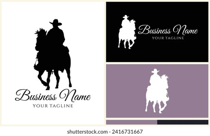 silhouette donkey unicorn horseman equestrian