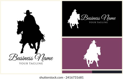 silhouette donkey unicorn horseman equestrian